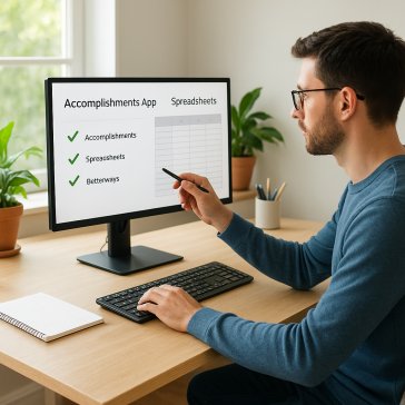 Accomplishments App vs. Spreadsheets: Better Ways to Track Work Evidence