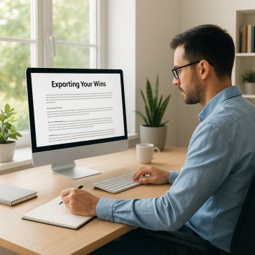Exporting Your Wins: Best Practices for Sharing Achievements with Managers and Peers