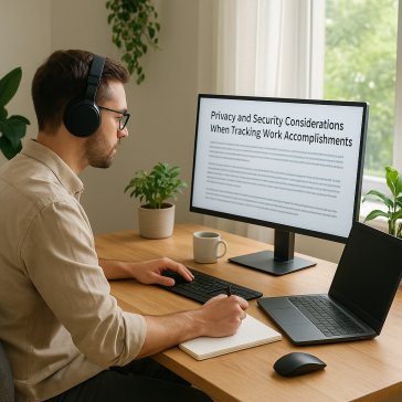 Privacy and Security Considerations When Tracking Work Accomplishments